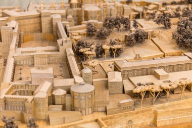 Roma, İtalya - 28 Haziran 2019: Vatikan Müzesi'nde antik Roma'nın maquette