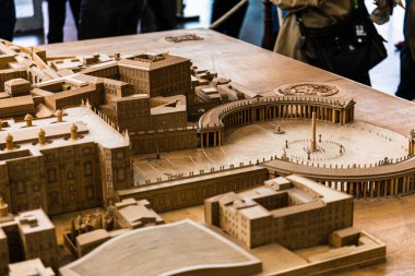 Roma, İtalya - 28 Haziran 2019: Vatikan Müzesi'nde antik Roma'nın maquette