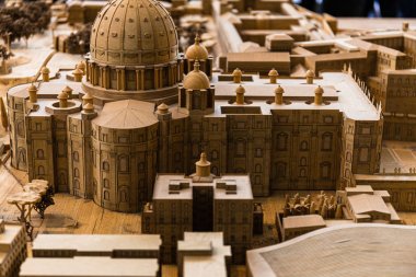 Roma, İtalya - 28 Haziran 2019: Vatikan Müzesi'nde antik Roma'nın maquette