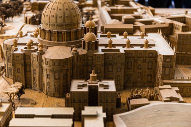 ROME, ITALY - JUNE 28, 2019: maquette of ancient Rome in Vatican Museum clipart
