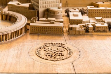 Roma, İtalya - 28 Haziran 2019: Vatikan Müzesi'nde antik Roma'nın maquette