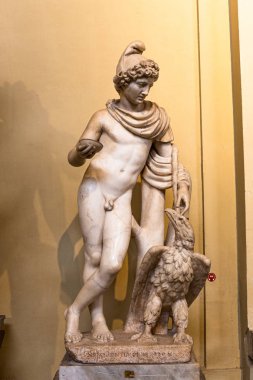 ROME, ITALY - JUNE 28, 2019: ancient roman sculpture in museum clipart