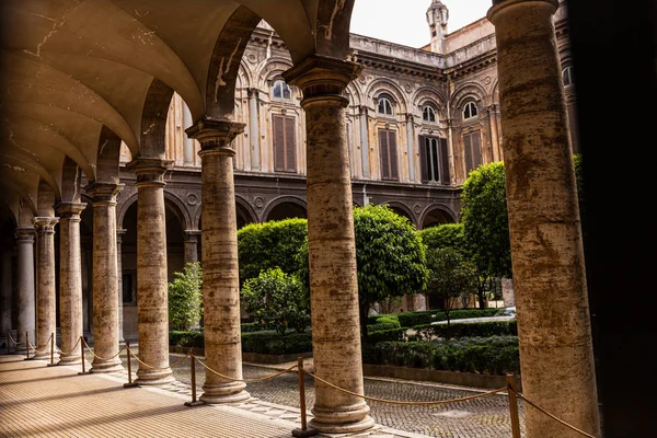 Rome Italy June 2019 Ancient Buildings Columns Green Trees — Stock Photo, Image