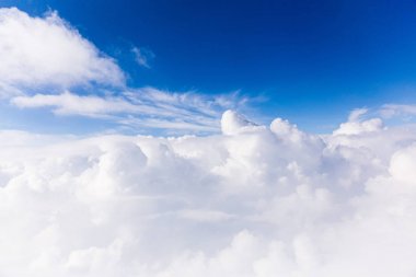 blue sky with white clouds in rome, italy clipart