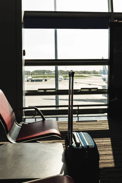 Airport Waiting Room Seats Suitcase Rome Italy — Stock Photo, Image