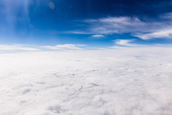 blue sky with white clouds in rome, italy
