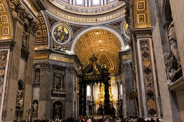 Рим Італія Червня 2019 Обрізаний Вид Натовпу Туристів Ватиканському Музеї — стокове фото