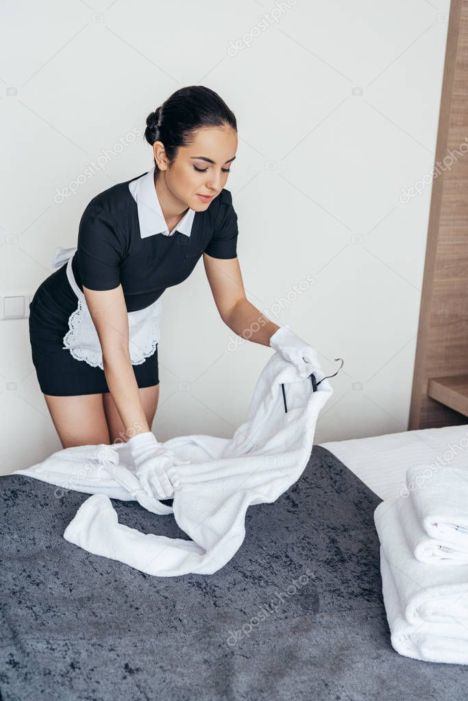 Maid shower cute couple