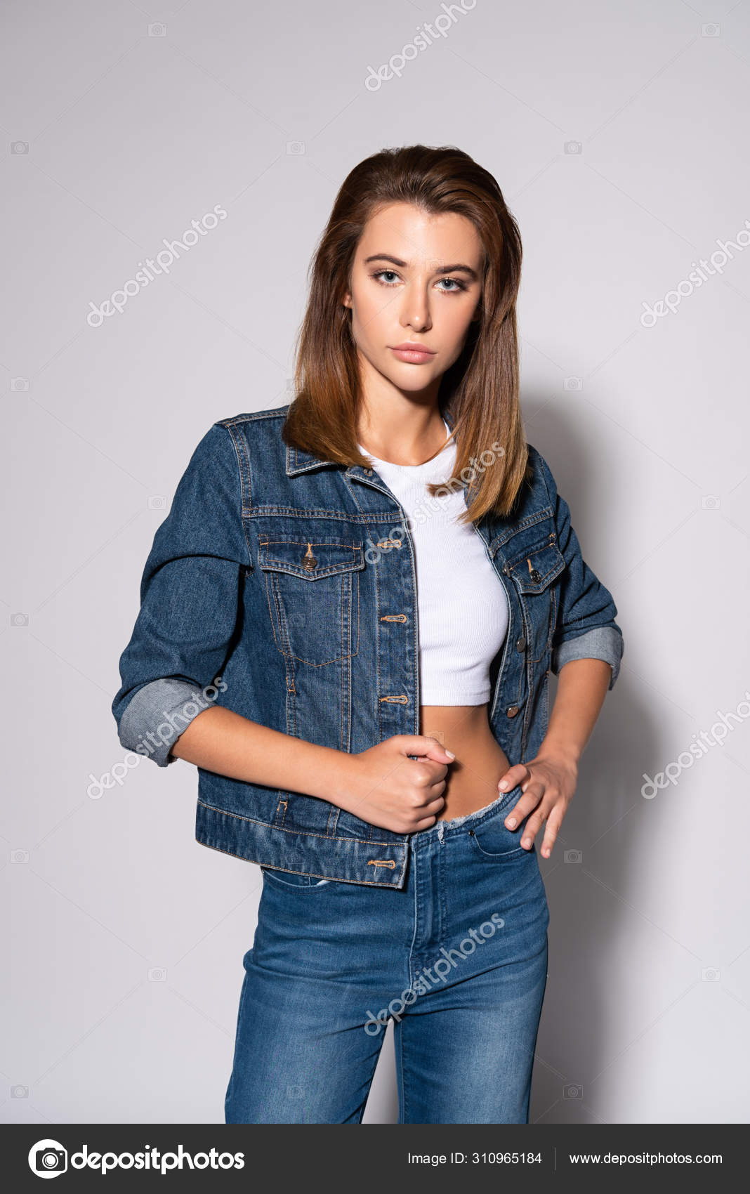 Girl in denim clearance
