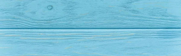 Bovenaanzicht Van Houten Blauwe Achtergrond Panoramisch Beeld — Stockfoto