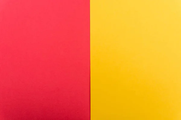 Vue Dessus Coloré Abstrait Jaune Fond Papier Rouge — Photo