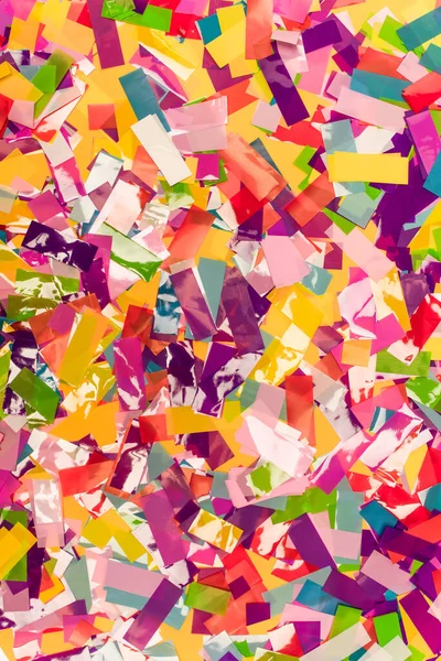 Top View Colorful Bright Confetti Background — Stock Photo, Image