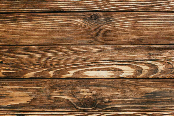 top view of wooden brown rustic background