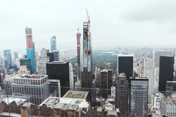 Vista aérea da arquitetura na cidade de Nova Iorque, EUA — Fotografia de Stock