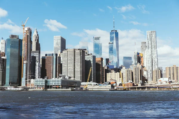 MANHATTAN, NEW YORK, États-Unis - 8 OCTOBRE 2018 : belle vue sur le manhattan et l'océan Atlantique, New York, États-Unis — Photo de stock