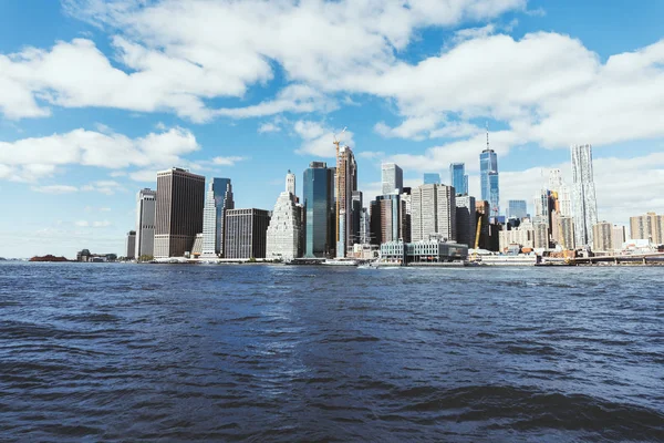 Манхеттен, Нью-Йорк, США - 8 жовтня 2018: прекрасний вид на Манхеттені та Атлантичний океан, Нью-Йорк, США — стокове фото