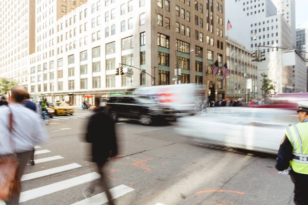 NEW YORK, USA - OCTOBER 8, 2018: motion picture of new york city street, usa — Stock Photo