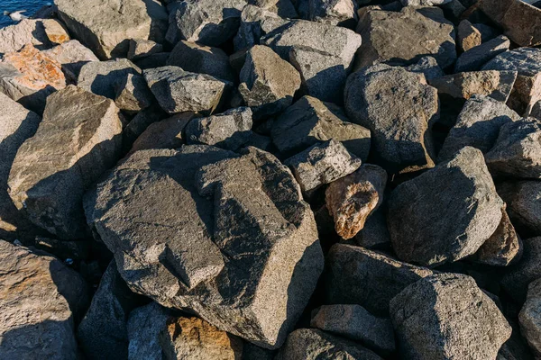 Natural granite stones lighted with sun, barcelona, spain — Stock Photo