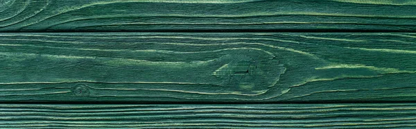 Top view of wooden green background, panoramic shot — Stock Photo
