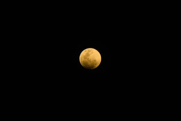 Éclipse Lunaire Sang Super Bleu Dans Nuit Noire — Photo