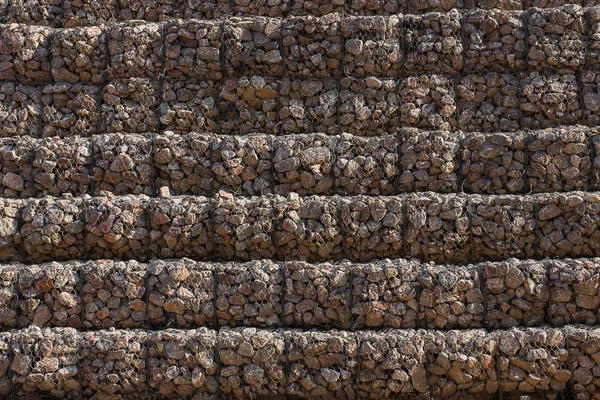 Rock Wall Protects Mountain Landslide — Stock Photo, Image