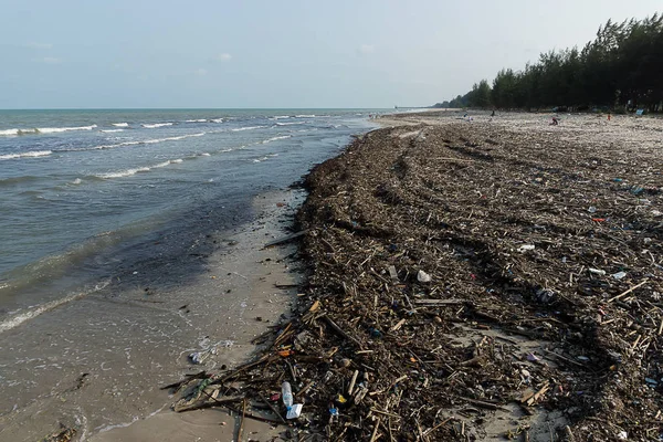 Dirty Sea Full Rubbish — Stock Photo, Image