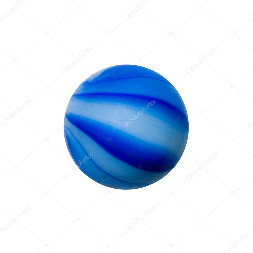 Marble ball on white background.