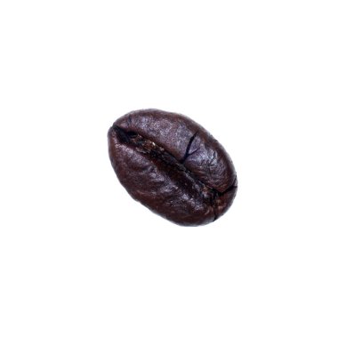 Beyaz zemin üzerine kavrulmuş kahve kapatmak.