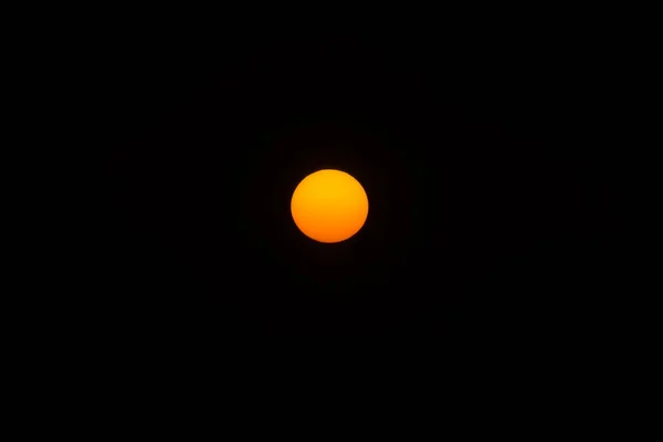 Orange Matahari Langit Gelap — Stok Foto