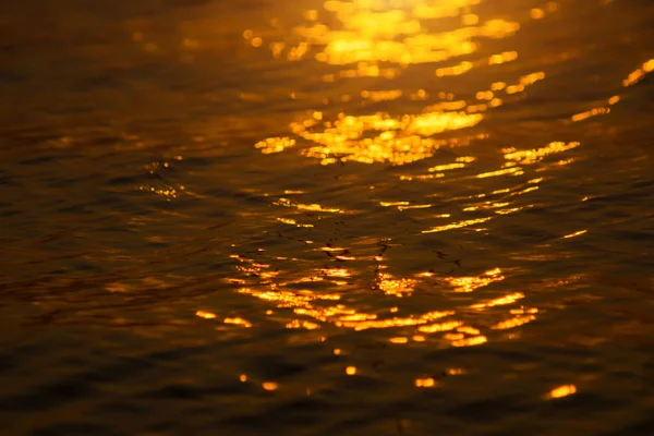 Reflejo Dorado Del Agua Atardecer Lago — Foto de Stock