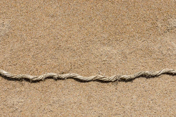 Παλιά Σχοινί Πάνω Στην Άμμο — Φωτογραφία Αρχείου