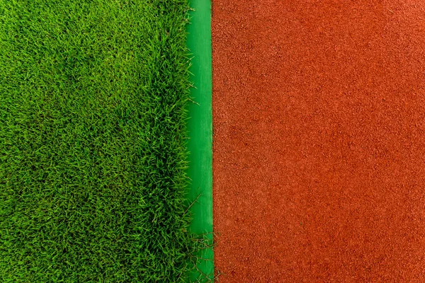 Der Rasen Und Das Laufband Stadion — Stockfoto