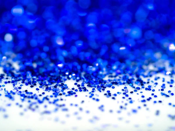 Modrá Bokeh Šumivé Glitter Pozadí — Stock fotografie