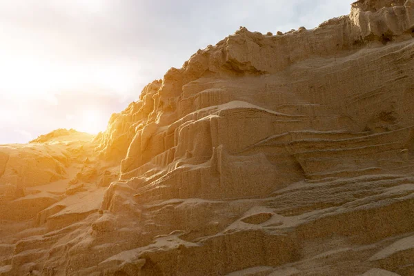 砂山背景纹理与阳光 — 图库照片