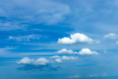 Beyaz bulutlu mavi gökyüzü