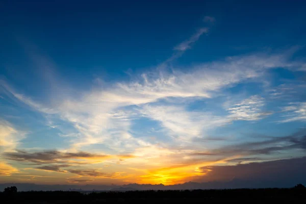 Beau Ciel Avec Nuage Après Coucher Soleil — Photo