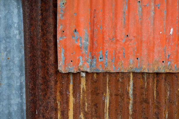 Old Zinc Sheets Begin Decay Background — Stock Photo, Image