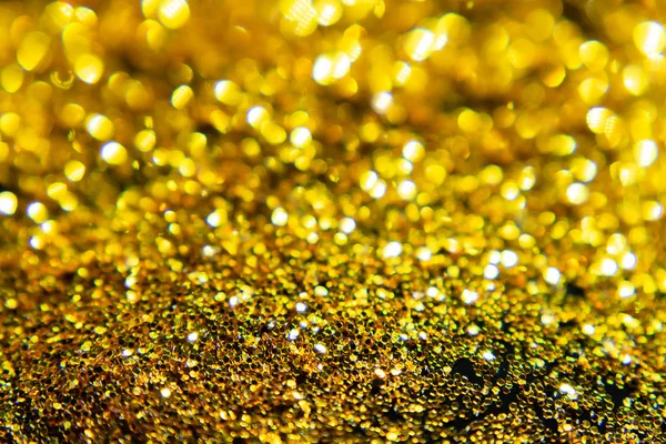 Golden Sparkling Glitter Bokeh Background Light — Stock Photo, Image