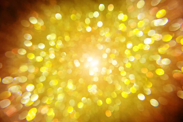 Golden Sparkling Bokeh Background Light — Stock Photo, Image