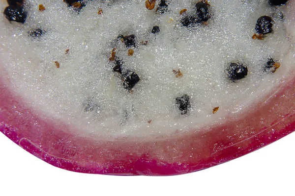 Dekat Apple Cactus Fruit Peru Pada Latar Belakang Putih Nama — Stok Foto