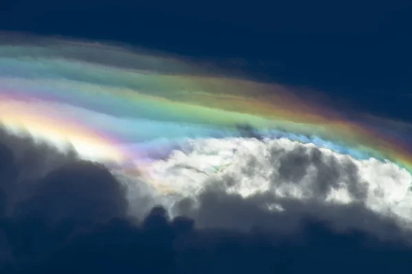 Incrível Nuvem Iridescência Céu — Fotografia de Stock