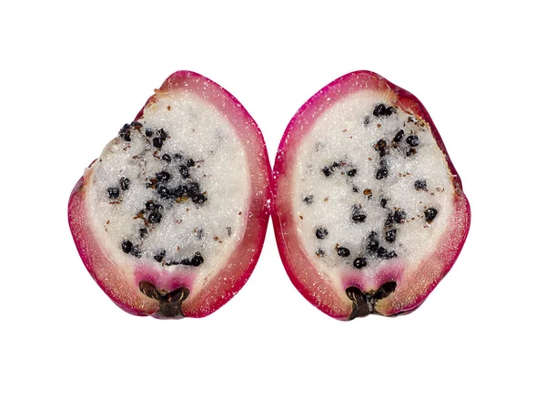 Zbliżenie Peruwiański Apple Kaktus Owoce Białym Tle Ścieżką Przycinającą Nazwa — Zdjęcie stockowe