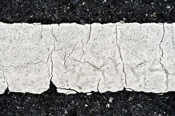 Alte Weiße Verkehrslinien Auf Der Straße — Stockfoto