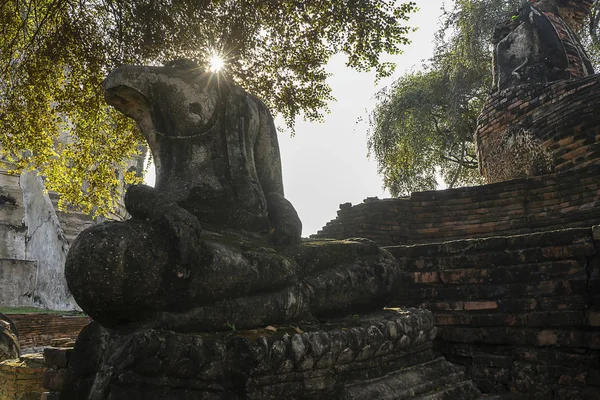 Antigua Estatua Buda Sin Cabeza Templo Wat Phra Sanphet Ayutthaya — Foto de Stock