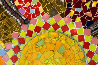 Dekoratif mozaik duvar arka plan üzerinde.