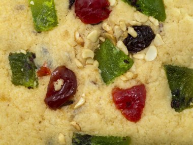 Yakın yakın karışık meyve çerez arka plan.