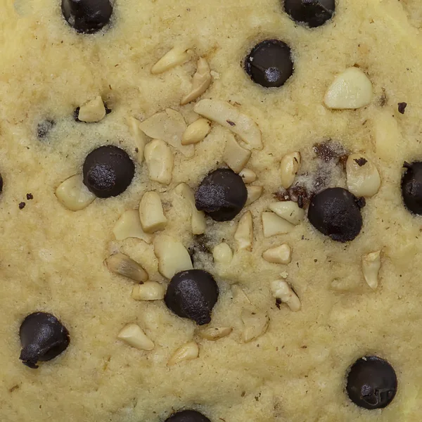 Close up chocolate chip dried banana cookie — Stock Photo, Image