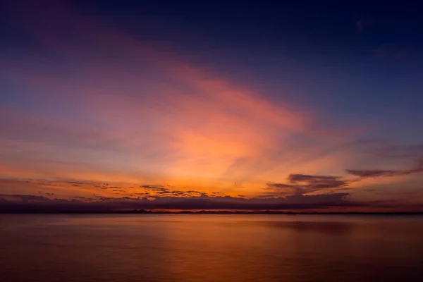 Sonnenuntergang See Mit Wolken See — Stockfoto