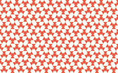 Çizim duvar kağıdı, soyut Geometrik Stil. Beyaz arkaplanda kırmızı üçgen tekrarlanıyor.