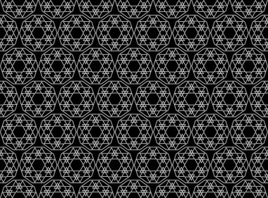 Çizim duvar kağıdı, soyut Geometrik Stil. Siyah arkaplan üzerinde örnekleme üçgeni tekrarlanıyor.